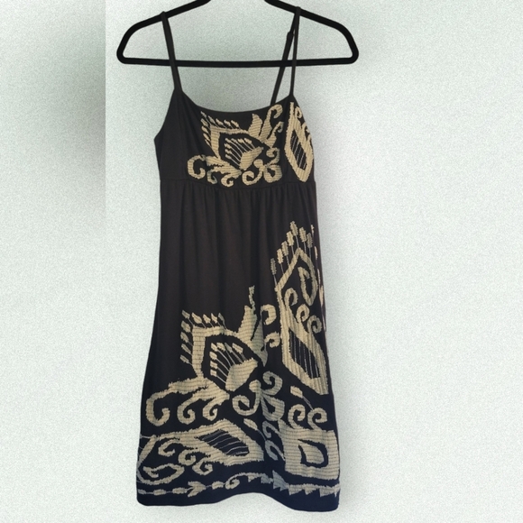 INC Embroidered Black Spaghetti Strap Dress  Mini Size S - Picture 3 of 13